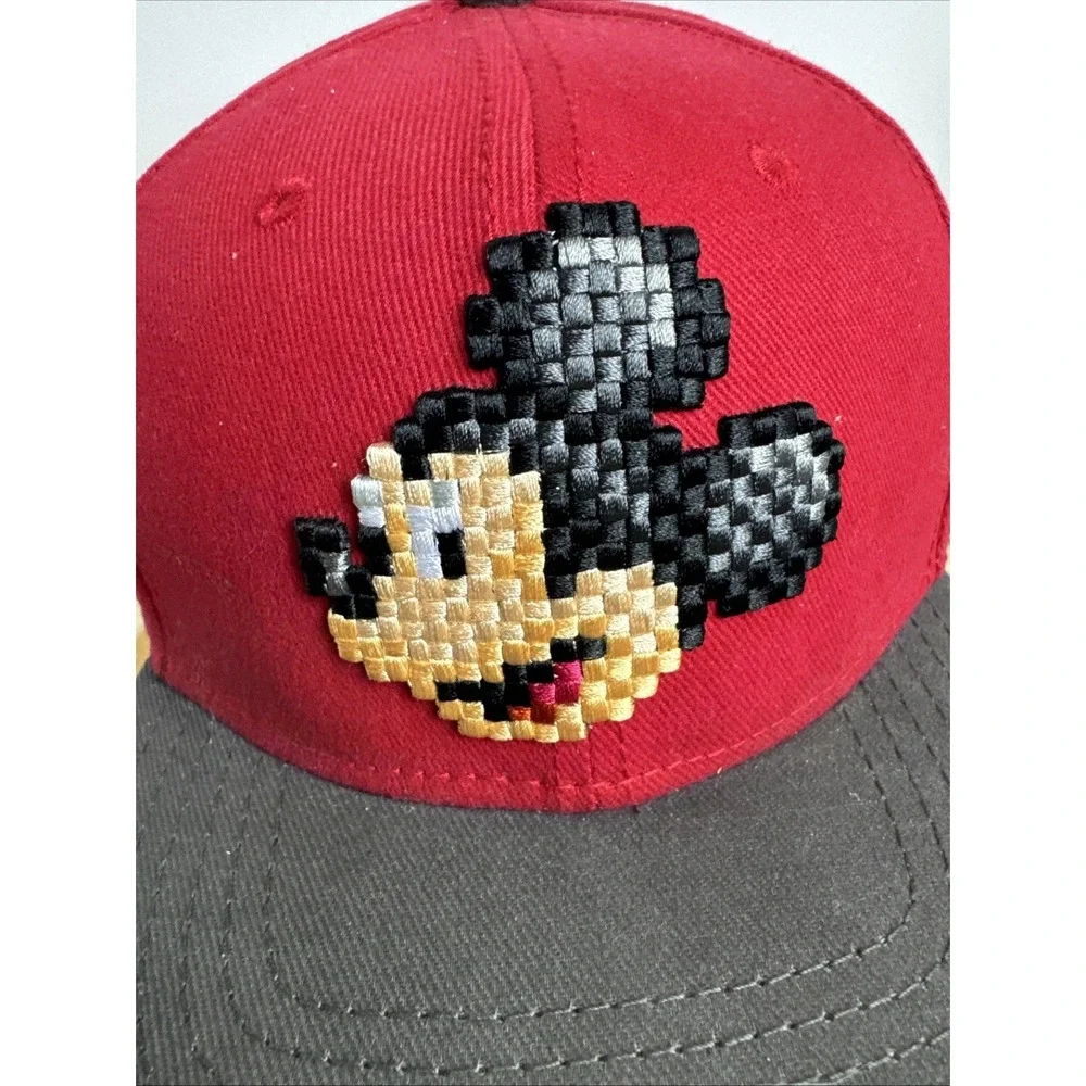 Disney Parks Mickey Mouse Red Retro Embroidered Snapback Hat Cap Youth‎ Size